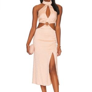 Majorelle Keyhole Cutout Midi Dress